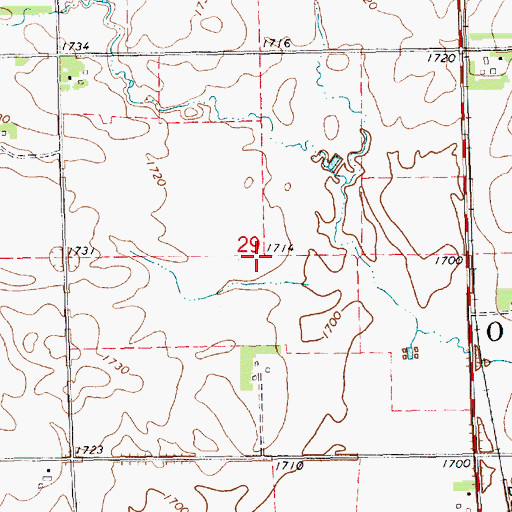 Topographic Map of Township of Oxford (historical), SD