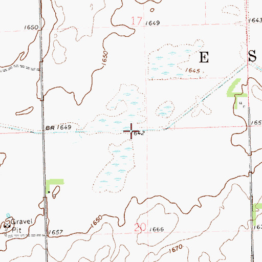 Topographic Map of Township of Estelline, SD