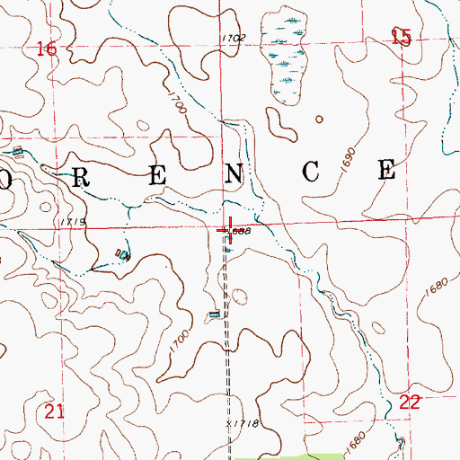 Topographic Map of Township of Florence, SD