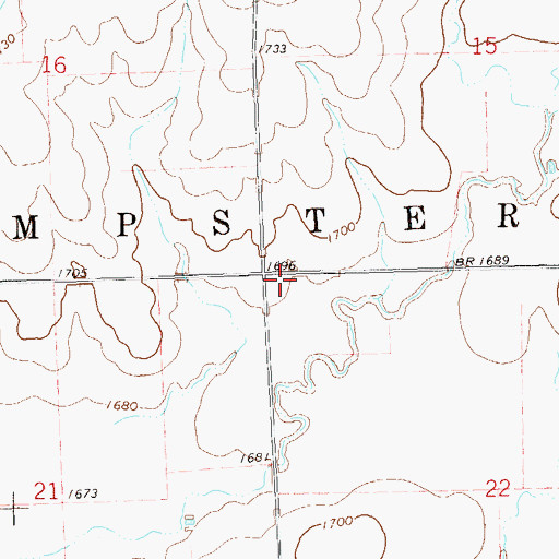 Topographic Map of Township of Dempster, SD