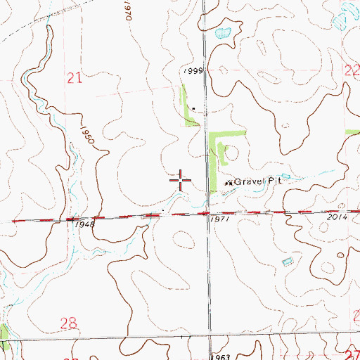 Topographic Map of Township of Waverly, SD