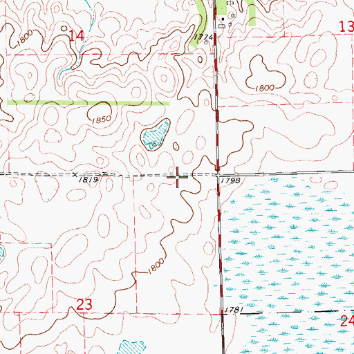 Topographic Map of Township of Fuller, SD