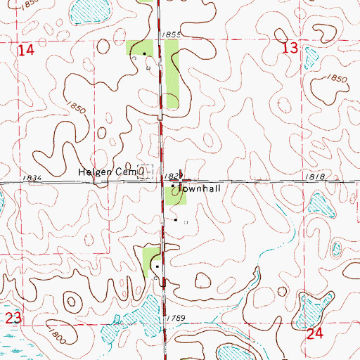 Topographic Map of Township of Dexter, SD