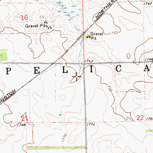 Topographic Map of Township of Pelican, SD