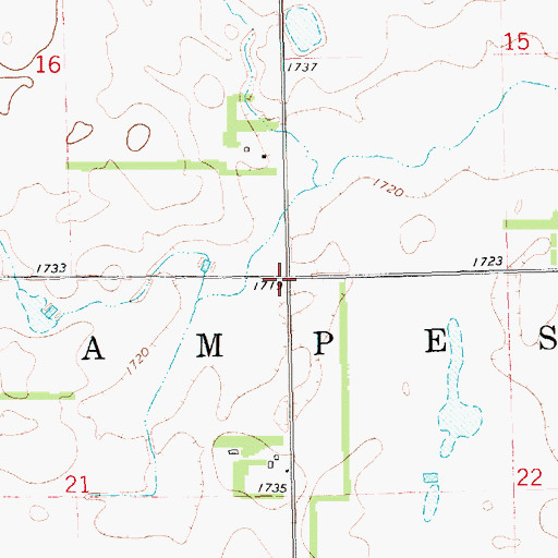 Topographic Map of Township of Kampeska, SD