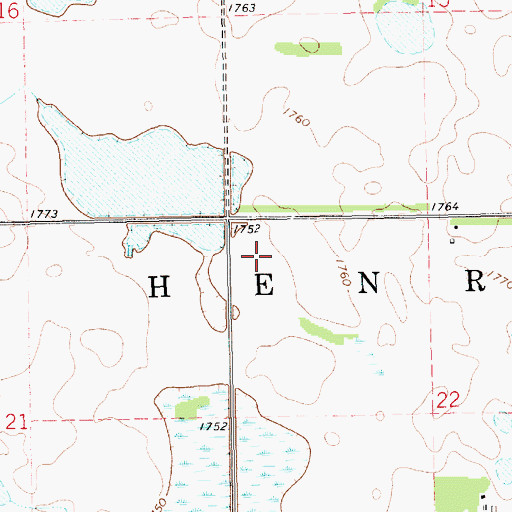 Topographic Map of Township of Henry, SD