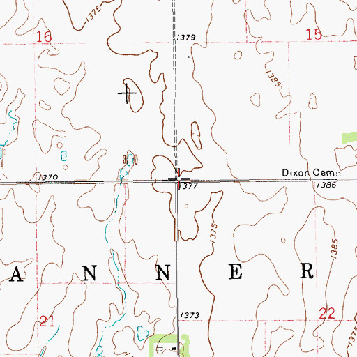 Topographic Map of Township of Banner, SD