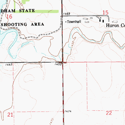 Topographic Map of Township of Fordham, SD