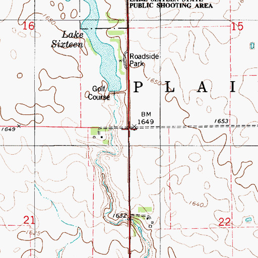Topographic Map of Township of Plainfield, SD