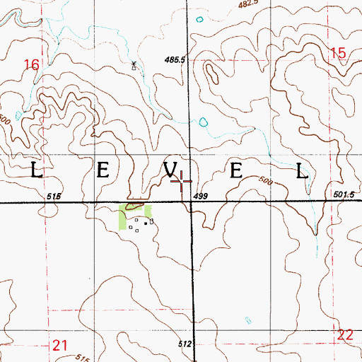 Topographic Map of Township of Cleveland, SD