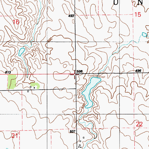 Topographic Map of Township of Union, SD
