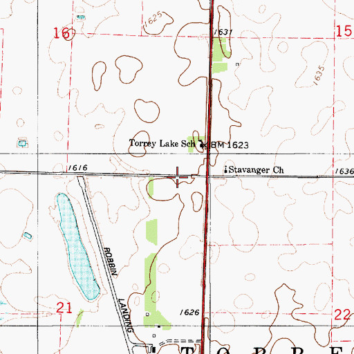 Topographic Map of Township of Torrey Lake, SD