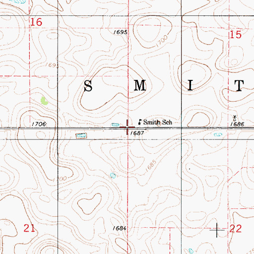 Topographic Map of Township of Smith, SD
