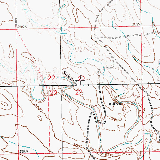 Topographic Map of Township of Poplar Grove, SD