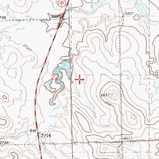 Topographic Map of Township of Grand View, SD