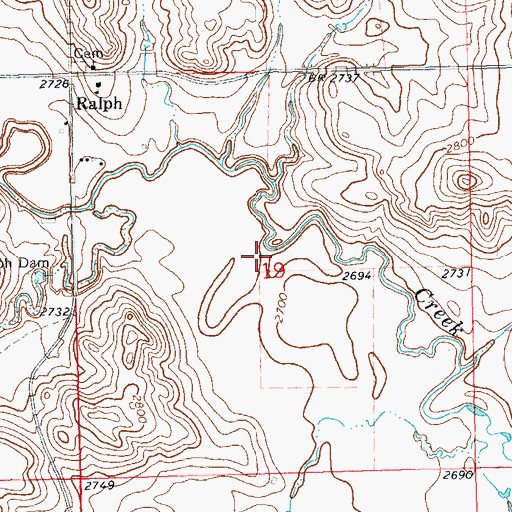Topographic Map of Township of Filmore, SD