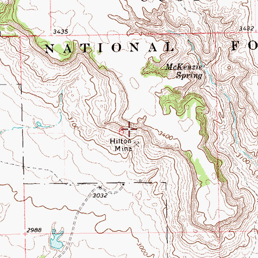 Topographic Map of Township of Hilton, SD