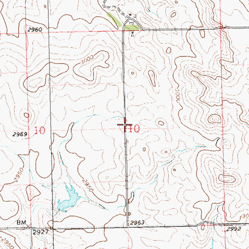 Topographic Map of Township of Lanesboro, SD