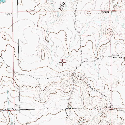 Topographic Map of Township of Cave Hills, SD