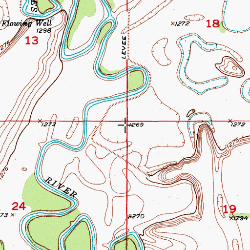Topographic Map of Township of Rondell (historical), SD
