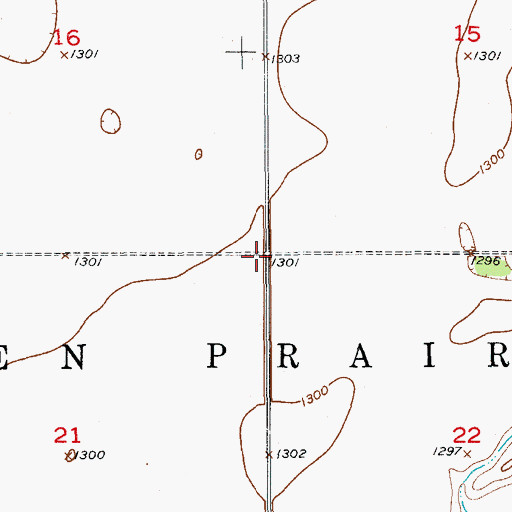 Topographic Map of Township of Garden Prairie, SD