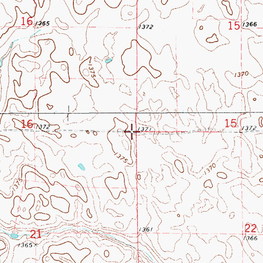 Topographic Map of Township of Highland, SD