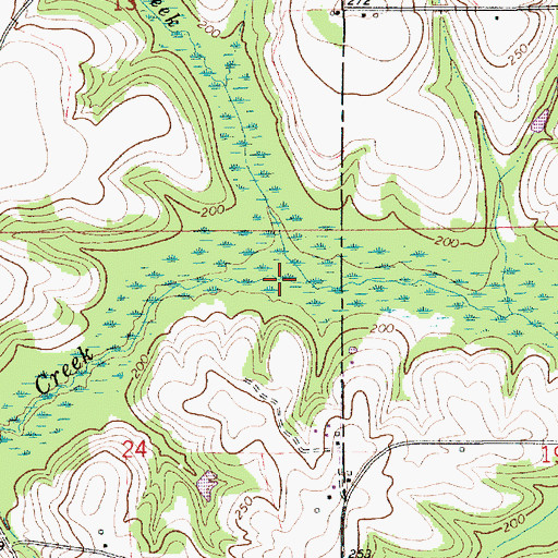 Topographic Map of Shotbag Creek, AL