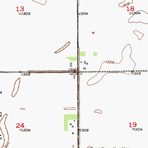 Topographic Map of Township of Richland (historical), SD