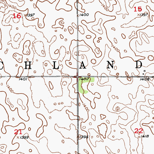 Topographic Map of Township of Richland, SD