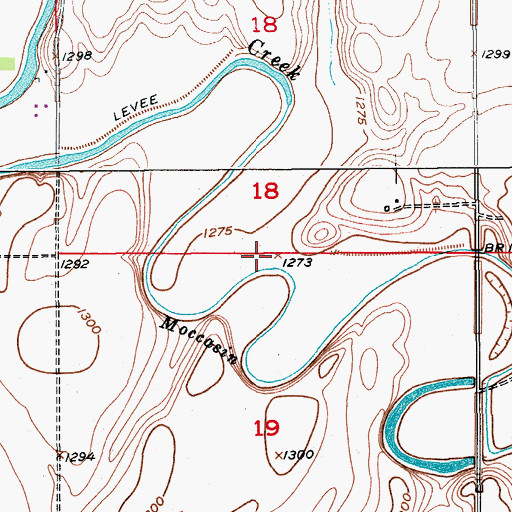 Topographic Map of Township of Gem, SD