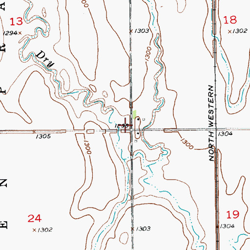 Topographic Map of Township of Garden Prairie (historical), SD