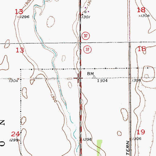 Topographic Map of Township of Hanson, SD