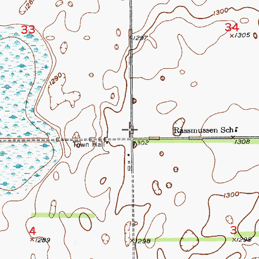 Topographic Map of Township of Detroit (historical), SD