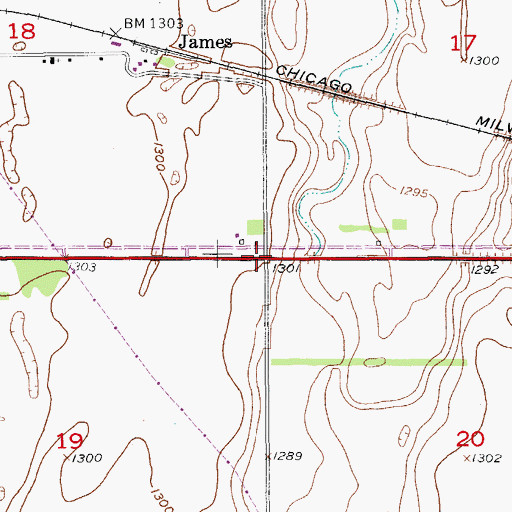 Topographic Map of Township of Henry, SD