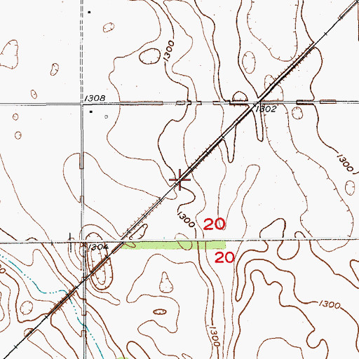 Topographic Map of Township of Claremont, SD