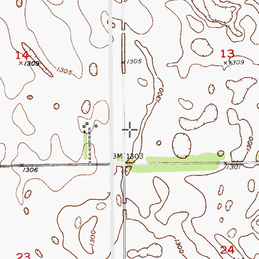 Topographic Map of Township of Columbia, SD