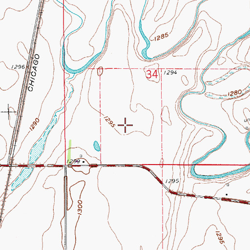 Topographic Map of Township of Warner, SD