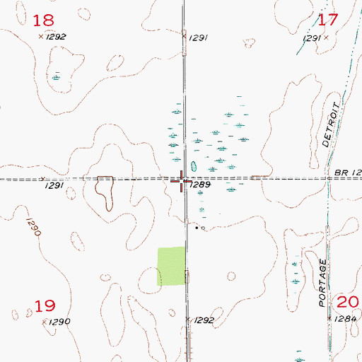 Topographic Map of Township of Portage (historical), SD