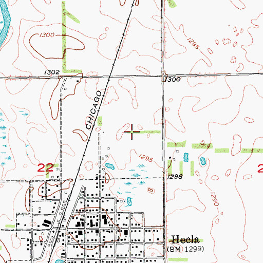 Topographic Map of Township of Hecla, SD