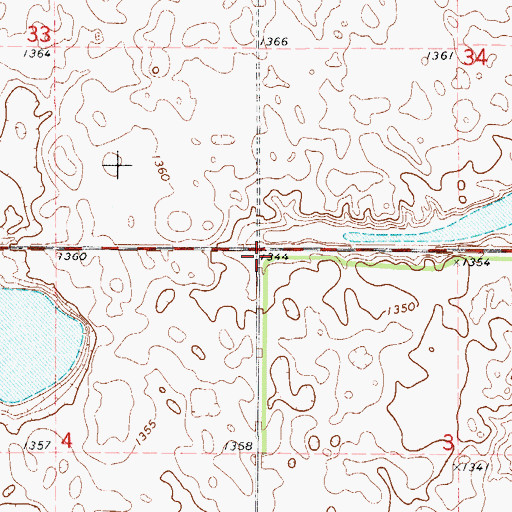Topographic Map of Township of Southwest (historical), SD