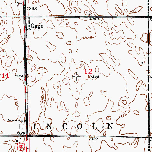 Topographic Map of Township of Ordway (historical), SD