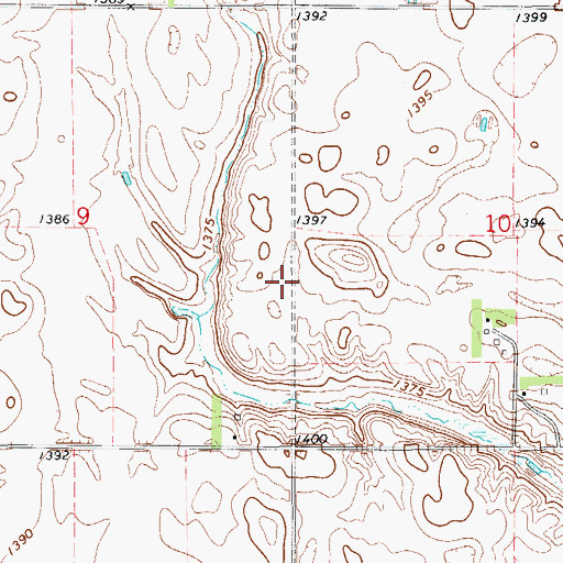 Topographic Map of Township of Mercer (historical), SD
