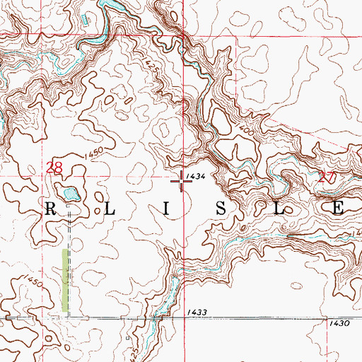 Topographic Map of Township of Carlisle (historical), SD