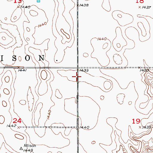 Topographic Map of Township of Oneota (historical), SD