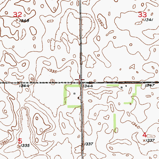 Topographic Map of Township of Greenfield (historical), SD