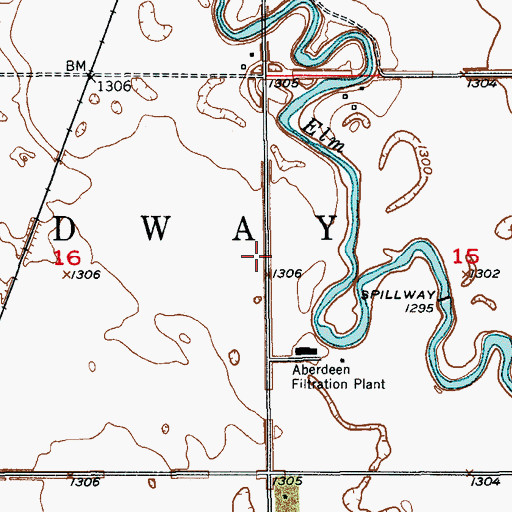 Topographic Map of Township of Ordway, SD