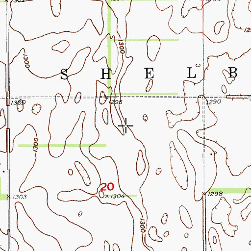 Topographic Map of Township of Shelby, SD