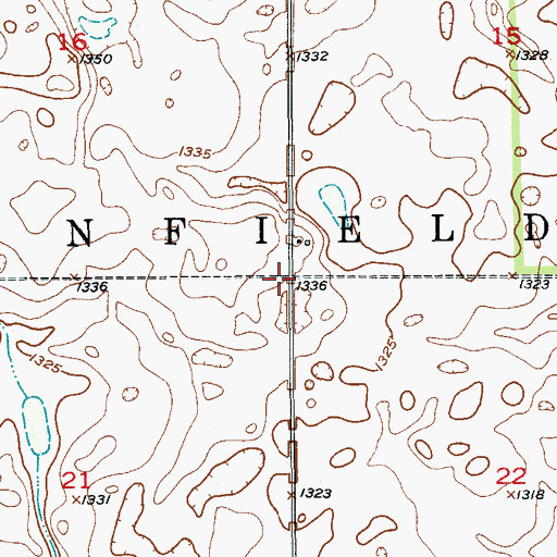 Topographic Map of Township of Greenfield, SD