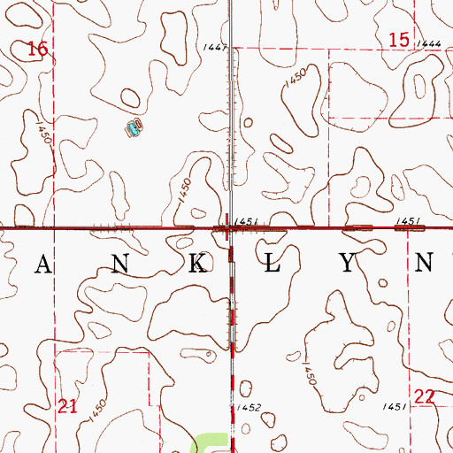 Topographic Map of Township of Franklyn, SD