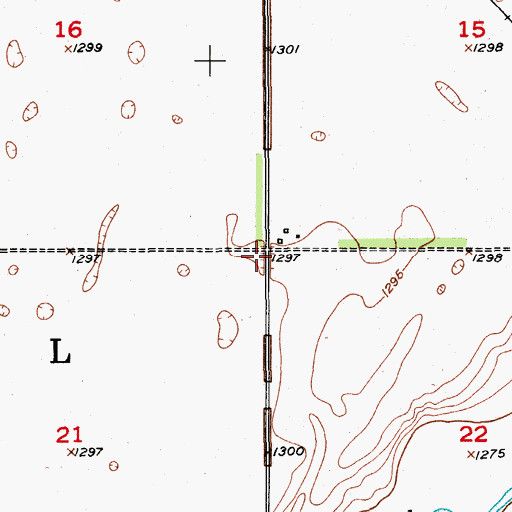 Topographic Map of Township of East Rondell, SD